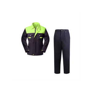 Conjunto de Uniforme de Trabajo de Seguridad con Logotipo Personalizado, Chaqueta de Manga Larga y Pantalones Azul Negro para Uso Industrial - Product Image 4