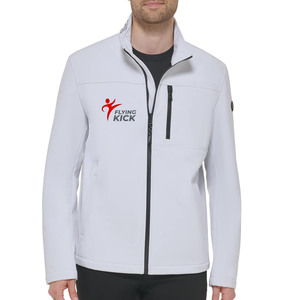 2026 Men's <b>Lightweight</b> Canvas Softshell <b>Jacket</b> with Stand Collar and Front Logo Waterproof Hooded for <b>Running</b> Travel & Hiking - Product Image 1