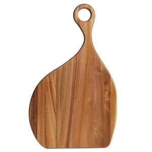 Planche à découper en bois d'acacia naturel, forme rectangulaire, épaisseur 1,2 cm, passe au lave-vaisselle, planche à découper en bois pour la préparation des aliments en cuisine - Product Image 3