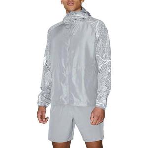 Men's Pattern Sleeve Windbreaker and Shorts Set Zip Front Hooded Athletic Sportswear Outfit - Product Image 5
