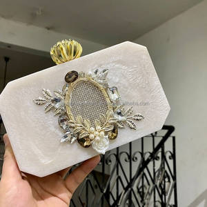 Bolso de mano de resina, cartera antigua para mujer, bolso de mano de calidad de tendencia para bolso de noche, boda - Product Image 2