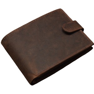 Portefeuille homme en cuir véritable, vintage, court, à fermeture pliante, marron, durable, pour usage quotidien - Product Image 5