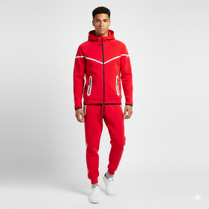 Survêtements de sport pour homme en molleton technique épais de haute qualité, pantalons et vestes de sport, vêtements de sport pour la saison hivernale, 100% coton - Product Image 1