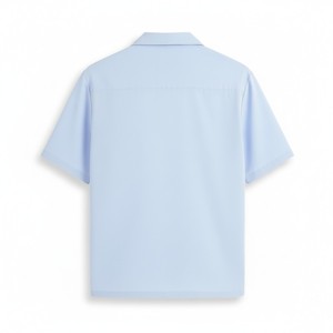 เสื้อเชิ้ตผู้ชายแขนสั้นผ้าถักพิมพ์ลายระบายอากาศดี ทรงหลวม คอปกติดกระดุม ผ้าฝ้ายผสมโพลีเอสเตอร์ ใส่ได้ทุกวันในฤดูใบไม้ร่วง รุ่น VN - Product Image 3