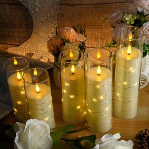 Candele LED Senza Fiamma per Atmosfera Romantica, Set da 5 Pezzi con Timer, Candele LED Tremolanti in Acrilico per un'Atmosfera Accogliente - Product Image 3