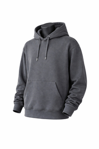 Sweat à capuche personnalisé en tissu brun uni |   Sweat-shirt à capuche en coton et polyester épais |   Sweat à capuche unisexe OEM ODM - Product Image 3