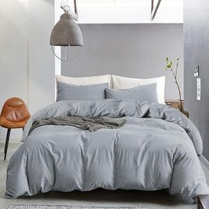 Bộ Đồ Giường Đặt 100% Tấm Ga Giường Prewashed Bông Comforter Đặt Thiết Kế Mới Kết Cấu Bộ Đồ Giường Vua Nữ Hoàng Được Trang Bị Bộ - Product Image 1