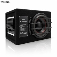 OEM Subwoofer Mobil 10 Inch Sound Box Amplifier 300w Bass Kuat Speaker Subwoofer Aktif Sistem Audio Pabrik Langsung