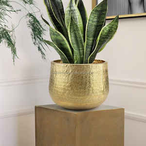 Vase à fleurs en fer de petite/moyenne/grande taille, design côtier, style classique de luxe, décoration de mariage, vase de table fait main - Product Image 4