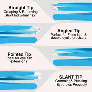 Pinzas para Cejas Profesionales de Alta Calidad con Logotipo Personalizado, Puntas Afiladas, Diseño Ligero para Recortar Cejas y Vello Facial - Product Image 2