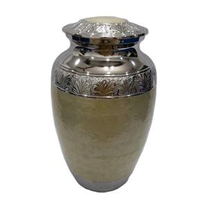 Solid Brass American Cremation Urn for Human Ashes Personalized <b>Memorial</b> <b>Plaque</b> Large Adult Size High Gloss Finish Eco-Friendly - Product Image 1