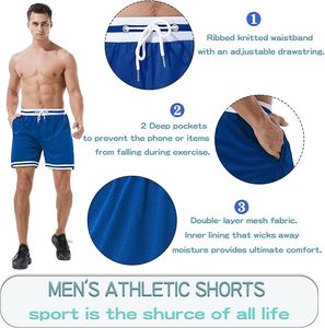Men's Retro Basketball Shorts: 5-7 Inch Heavyweight Double <b>Layer</b> Mesh Deep Pockets 90s Vintage Athletic Gym Workout - Product Image 5