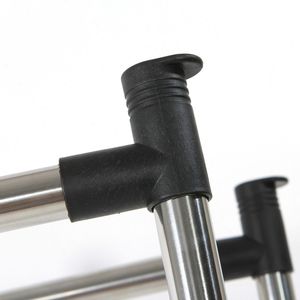 Appendiabiti a doppia barra in argento con ripiano per scarpe e stendibiancheria verticale - Product Image 5