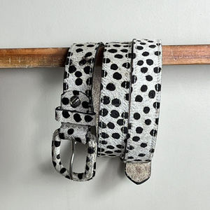 New Handcrafted Hair on Animal Print Western Women's <b>Belt</b> Handmade 100% Real Leather <b>Boho</b> Style Fur Cover Buckle <b>Belt</b> for Jeans - Product Image 4