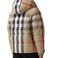 Veste matelassée à carreaux pour homme, à capuche, chaude pour l'hiver, épaisse, avec poches zippées, logo personnalisable sur le devant, style décontracté