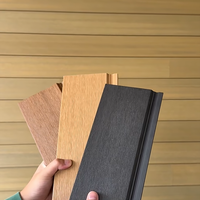 Panneaux muraux décoratifs imperméables et résistants au soleil en bois-plastique pour villas de vacances