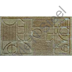 Felpudo antideslizante en relieve Diseño de escritura antigua con líneas triangulares cuadradas circulares Alfombra de vinilo cuadrada Precio al por mayor - Product Image 1