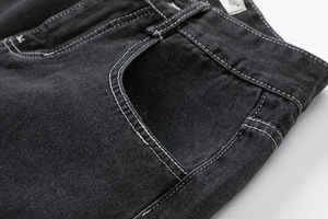 Jeans amples pour hommes, respirants, de qualité supérieure, avec impression personnalisée OEM, motif personnalisé, jeans amples en denim respirant pour hommes - Product Image 6