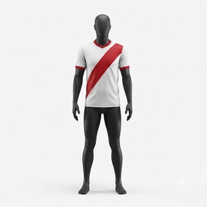 Maillot de football unisexe personnalisé de qualité supérieure, anti-UV, respirant, en polyester écologique, avec logo personnalisé, col rond, manches courtes - Product Image 1