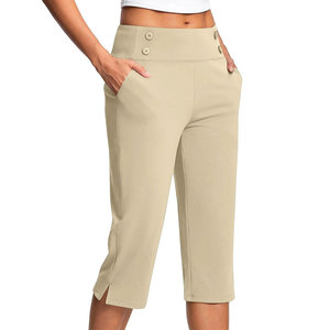 Fabricant professionnel de pantalons capri légers pour femmes, longueur genou, en vente en ligne - Product Image 1