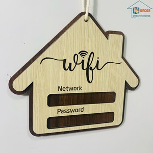 Letrero de Madera Rústico Personalizado con Wifi, Tablero de Visualización de Contraseña de Red, Decoración de Pared para el Hogar, Cafetería u Oficina - Product Image 2
