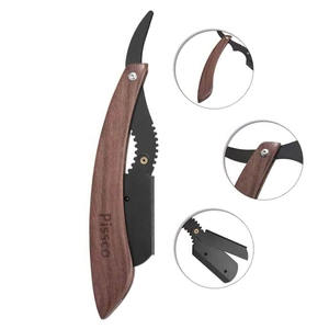 Meilleure entreprise Pissco pour le couteau à raser pliant en acier inoxydable avec lame droite, rasoir de barbier, rasoir droit - Product Image 2