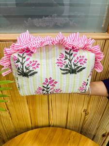 Sac de mahjong matelassé en coton de haute qualité avec trousse de maquillage, ensemble de voyage, organiseur, sac de rangement, coffret cadeau pour femmes - Product Image 4