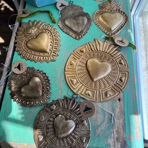 Adorno de Pared de Corazón Bohemio de Latón, Hecho a Mano, de Metal, para Decoración de Interiores, Sala de Estar, Navidad y San Valentín - Product Image 1