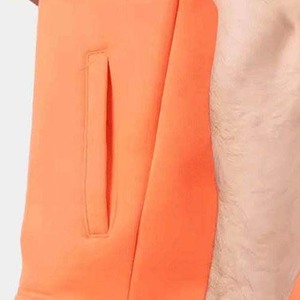 Sudadera de Forro Polar con Capucha y Cierre de Cremallera para Hombre, Color Naranja Sólido, Corte Regular Informal, para Otoño - Product Image 5