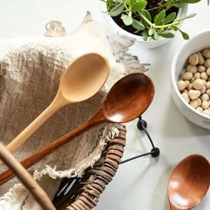 Wooden <b>Spoon</b> Tableware Kitchen Cooking Utensil Tools <b>Soup</b> Tea <b>Spoon</b> Catering Cooking Tool Coffee <b>Soup</b> Teaspoon Honey <b>Spoon</b> - Product Image 2
