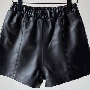 PIHA SPORTS <b>Women's</b> Mid Waist Genuine <b>Leather</b> Waterproof Casual Wide Leg Quick Dry Eco-Friendly <b>Shorts</b> <b>for</b> Teen - Product Image 3