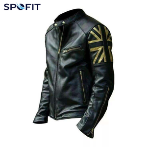 Chaqueta de Cuero para Hombre con Logotipo de Marca Moderna, Cuello Alto, Color Liso, Casual, Invierno, Impermeable, Transpirable, Nueva, Confiable - Product Image 2
