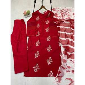 Hermoso conjunto superior e inferior para mujer con Fancy Dupatta para fiestas - Product Image 6