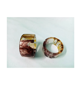 Anillos de Servilleta de Resina Más Populares, Diseño de Cadena, 2.5 cm de Ancho, Diseño Personalizable con Logotipo, Decoración para Mesa de Comedor - Product Image 6