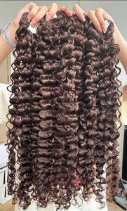 Paquetes de cabello rizado virgen sin procesar más vendidos, cabello humano con volumen completo para extensiones de cabello, disponible para la venta - Product Image 3