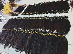 100% VRAC DE CHEVEUX DE BÉBÉ BLANCHIMENT VRAI CUTICULE VIERGE ALIGNÉ EXTENSION DE CHEVEUX HUMAINS À TRAME UNIQUE-Produit couleur de haute qualité - Product Image 5