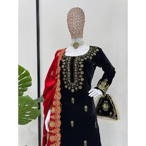 Mono de fiesta de diseñador con parte superior inferior y Dupatta para un atuendo elegante - Product Image 6