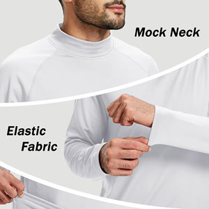 Men Solid Color Long Sleeve Compression Blank Athletic Gym Training Tops Quick Dry Fitness Running Base Layer Men's <b>Shirts</b> - Product Image 5