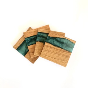 Modern Luxury Eco-Friendly Resin Wood Coaster Tabletop Placemats Round Customizable Size for Drink and <b>Table</b> Decoration - Product Image 2