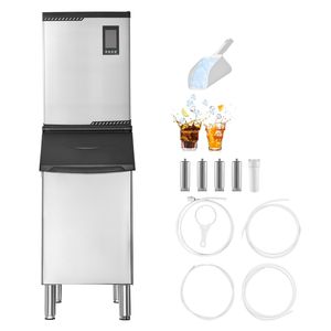 Macchina per il Ghiaccio Commerciale da 800 libbre/24 ore con Pulizia Automatica e Contenitore di Stoccaggio in Acciaio Inossidabile da 300 libbre - Product Image 1
