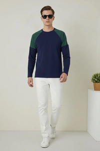 เสื้อยืดแขนยาวทรงแร็กแลนผู้ชาย SOSH 4 สี คอตตอน 100% แห้งเร็ว สวมใส่สบาย มีกระเป๋าหน้าอก - Product Image 4
