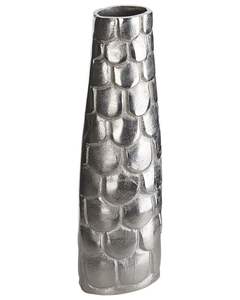 แจกันดอกไม้อลูมิเนียมหล่อขึ้นรูปสีเงิน ดีไซน์ลายนูนแบบอุตสาหกรรมทันสมัย สำหรับตกแต่งภายในระดับไฮเอนด์ - Product Image 1