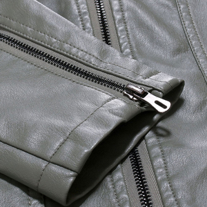 Veste en cuir élégante pour homme, best-seller, disponible en différentes couleurs, au meilleur prix. - Product Image 4