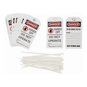 Étiquettes de sécurité flexibles Brady Danger avec champs pour signature et date, 5,75 x 3 pouces, pour la mise à l'épreuve des équipements - Product Image 3
