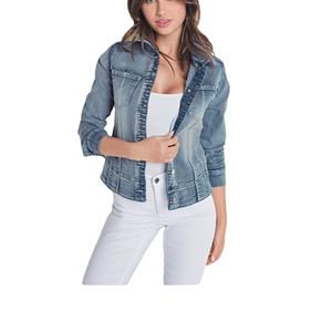 Vestes en jean longues tissées 100 % haute qualité pour femmes, style décontracté, vêtements d'extérieur en jean, veste d'hiver boutonnée, coupe oversize, fournisseur Pakistan - Product Image 2