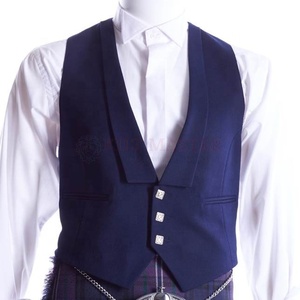 Novedad 2026: Chaqueta Escocesa Azul Rey Estilo Príncipe Charlie con Chaleco, Blazer de Lana, Chaqueta Kilt con Chaleco/Chaleco de Solapa - Product Image 3