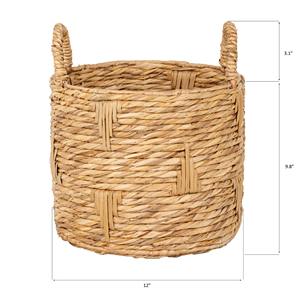 Exquisitely woven <b>water</b> <b>hyacinth</b> <b>basket</b> Handmade Storage <b>Basket</b> Wholesale eco-friendly Made in Vietnam - Product Image 2