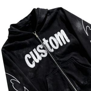 Sudadera con Capucha Glory Personalizada, Sin Pedido Mínimo, Logotipo Personalizado, Corte Holgado, Cierre de Cremallera, 100% Algodón, Felpa Gruesa de 400 GSM, Estilo Urbano - Product Image 4
