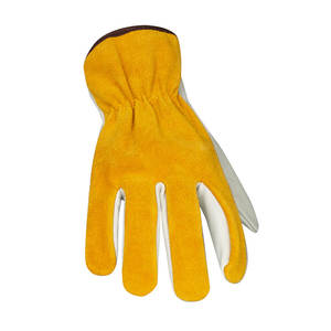Premium Cow Grain Leather Safety <b>Cuff</b> Anti-Slip Palm Split Leather Back Driver Gloves for Industrial Construction General Work - Product Image 3