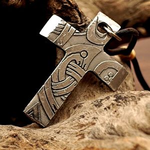 Handcrafted Viking Cross Pendant Necklace Vintage Norse Style Metal Amulet Cord Prime Crafts International OEM 1 Year Warranty - Product Image 5